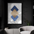 Quadro Decorativo Geométrico Azul I - buy online
