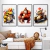 Kit 3 Quadros Decorativos Jogos Mario Bowser Toad Kart Donkey Kong Pintura Aquarela - comprar online