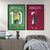 Kit 2 Quadros Decorativos Esportes Futebol Jogador Cristiano Ronaldo 7 e Neymar Jr. 10