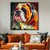 Quadro Decorativo Animais Bulldog Abstrato