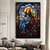 Quadro Decorativo Religiosos Jesus em Vitral