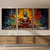 Kit 3 Quadros Decorativos Zen e Signos Buda em fundo colorido - comprar online