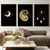Kit 3 Quadros Decorativos Zen e Signos Yin Yang Dourado - comprar online