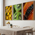 Kit 3 Quadros Decorativos Food e Drinks Kiwi, Limão e Mamão - comprar online