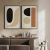 Kit 2 Quadros Decorativos Abstratos Geométrico Formas II - comprar online