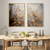 Quadro Decorativo 2 Telas Florais e Folhagens Dente de Leão com gotas de chuva - comprar online