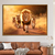 Quadro Decorativo Animais Leões Caminhando no Campo Sol
