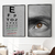 Kit 2 Quadros Decorativos Profissões Oftalmologista Exame de Vista Olhos