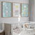 Kit 3 Quadros Decorativos Lançamentos Kit 3 Quadros Decorativos Infantil Coelho, Elefante e Girafa