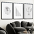 Kit 3 Quadros Decorativos Profissões Psicologia Símbolo Tridente