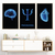 Kit 3 Quadros Decorativos Profissões Psicologia Mente Símbolo Tridente e Coração - comprar online