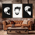 Kit 3 Quadros Decorativos Profissões Barbeiro Barbearia Silhuetas Masculinas em preto e branco - comprar online