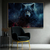 Quadro Decorativo Animais Lobo Olhos Amarelos Fumaça - comprar online