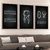 Kit 3 Quadros Decorativos Profissões Dentista Odontologia Dentes Arcada Dentária em preto e branco - comprar online