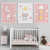 Kit 3 Quadros Decorativos Infantil Coelho, Elefante e Girafa II - comprar online