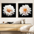 Quadro Decorativo 2 Telas Florais e Folhagens Margaridas em fundo preto na internet