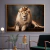 Quadro Decorativo Animais Leão Rei em Trono