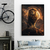 Quadro Decorativo Animais Leão Cósmico Majestoso
