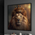 Quadro Decorativo Leão Rei Flamejante - buy online