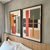 Kit 2 Quadros Decorativos Formas Geométrico Abstrato Linhas Verde - comprar online
