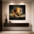 Quadro Decorativo Leão Fundo Fumaça - comprar online