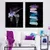 Kit 2 Quadros Decorativos Beleza Maquiagem Pó Azul Pincel Kabuki