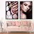 Kit 2 Quadros Decorativos Beleza Maquiagem Pó Base Pincéis Cores Neutras - comprar online
