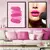 Kit 2 Quadros Decorativos Beleza Maquiagem Batom Rosa - comprar online