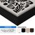 Quadro Decorativo Leão Preto e Branco Olhos Azuis