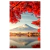 Kit 3 Quadros Decorativos Paisagem Por do Sol Árvore Vermelha Monte Fuji - loja online