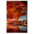 Imagem do Kit 3 Quadros Decorativos Paisagem Por do Sol Árvore Vermelha Monte Fuji
