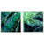 Kit 2 Quadros Decorativos Abstrato Geométrico Verde na internet