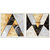 Kit 2 Quadros Decorativos Abstrato Mosaico Dourado na internet