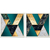 Kit 2 Quadros Decorativos Abstrato Mosaico Verde na internet