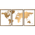 Kit 3 Quadros Decorativos Mapa Mundi na internet