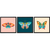 Kit 3 Quadros Decorativos Borboleta II na internet