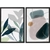 Kit 2 Quadros Decorativos Abstrato Florais Folhas Verdes Composição XI na internet