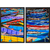 Kit 2 Quadros Decorativos Paisagem Barcos Coloridos na internet