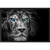Quadro Decorativo Leão Preto e Branco Olhos Azuis on internet