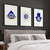 Kit 3 Quadros Decorativos Zen e Signos Olho Grego Azul, Olho de Hórus e Mão de Fátima - Símbolos de Proteção em Arte Moderna