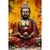 Kit 3 Quadros Decorativos Zen e Signos Buda em fundo colorido - loja online