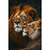 Quadro Decorativo Animais Leões Casal na internet