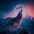 Quadro Decorativo Animais Lobo Uivando Lua Montanha - buy online