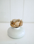 Frasco Ceramico Chato + Flor de Ratan