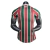 Camisa Fluminense I 24/25 masculina da Umbro vista por trás com listras verticais nas cores verde, branco e grená