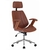Cadeira Office Kopenhagen Presidente, Est. Madeira, B. Cromada, Estofada C/ Revest. PU - comprar online