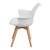 Cadeira Joly C/ Braço, Base Madeira, Assento Polipropileno Estofado C/ Revestimento PU - comprar online