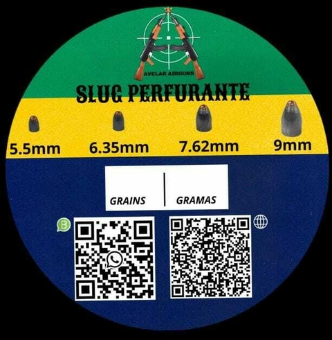 6.35mm Chumbinho torpedo ponta de aço 6.35mm 100 unidades