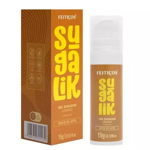 Sugalik Doce de Leite Gel Sugador Liquido Beijavel Feitiços 15G – Sugador Pulsador Líquido