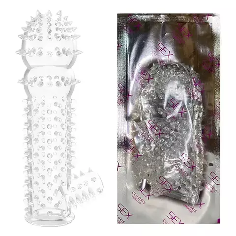Capa Peniana Com Saliências E Estimulador De Clitóris Silicone